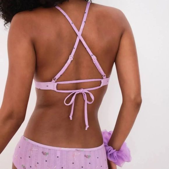 ‼️LAST SET AVAILABLE‼️FOR ♥️ & 🍋 POINTELLE BRALETTE & PANTY SLEEP SET SEXY CUTE - Picture 4 of 6